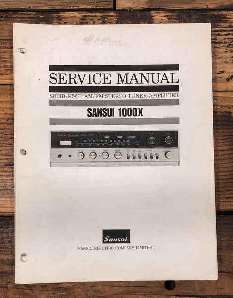 Sansui Model 1000X Receiver  Service Manual *Original*