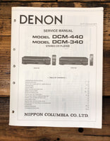 Denon DCM-340 DCM-440 CD Player  Service Manual *Original*