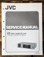 JVC KD-V44  Cassette  Service Manual *Original*