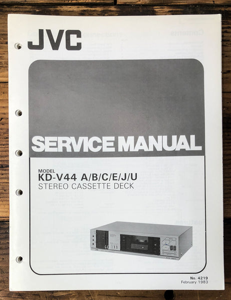 JVC KD-V44  Cassette  Service Manual *Original*