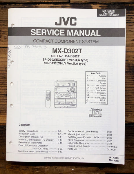 JVC MX-D302T Stereo  Service Manual *Original*