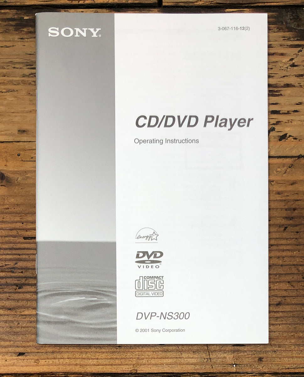 Sony DVP-NS300 CD DVD Player Owners / User Manual *Original*