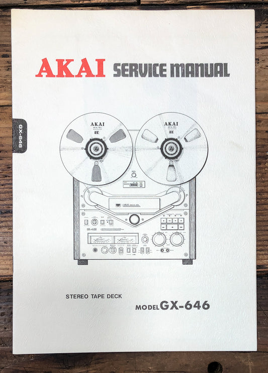 Akai GX-646 Reel to Reel Service Manual *Original*