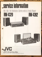 JVC RM-4320 RM-4392 Stereo  Service Manual *Original*