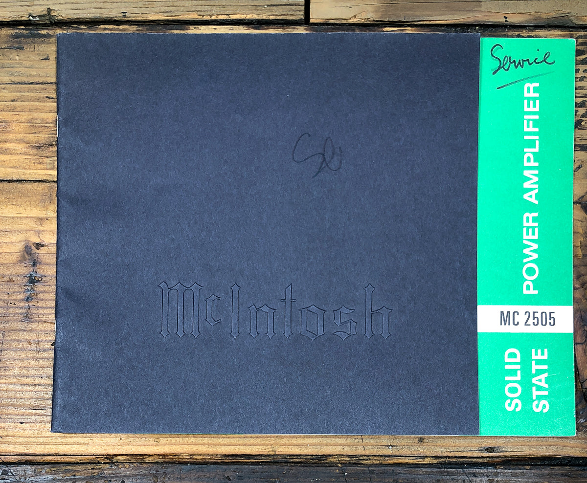 McIntosh MC2505 MC-2505 Amplifier Owners / User Manual *Original*