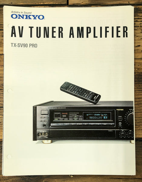 Onkyo TX-SV90 PRO Tuner 3 pg Dealer Brochure  *Original*