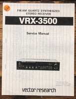 Vector Research VRX-3500 Receiver Service Manual *Copy*