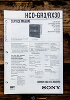 Sony HCD-GR3 HCD-RX30 Stereo  Service Manual *Original*