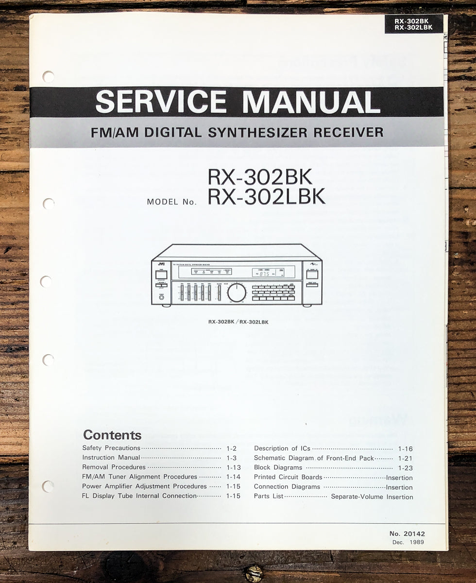 JVC RX-302 Receiver Service Manual *Original*