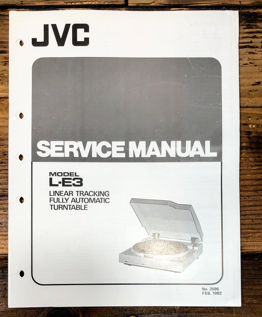 JVC L-E3 Record Player / Turntable Service Manual *Original*