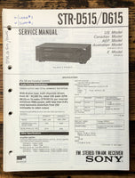 Sony STR-D515 STR-D615 Receiver  Service Manual *Original*