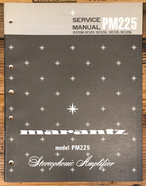 Marantz PM-225 PM225 Preamp / Preamplifier Service Manual *Original*