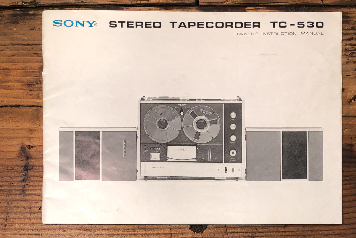 Sony TC-530 Reel to Reel Owners / User Manual *Original*