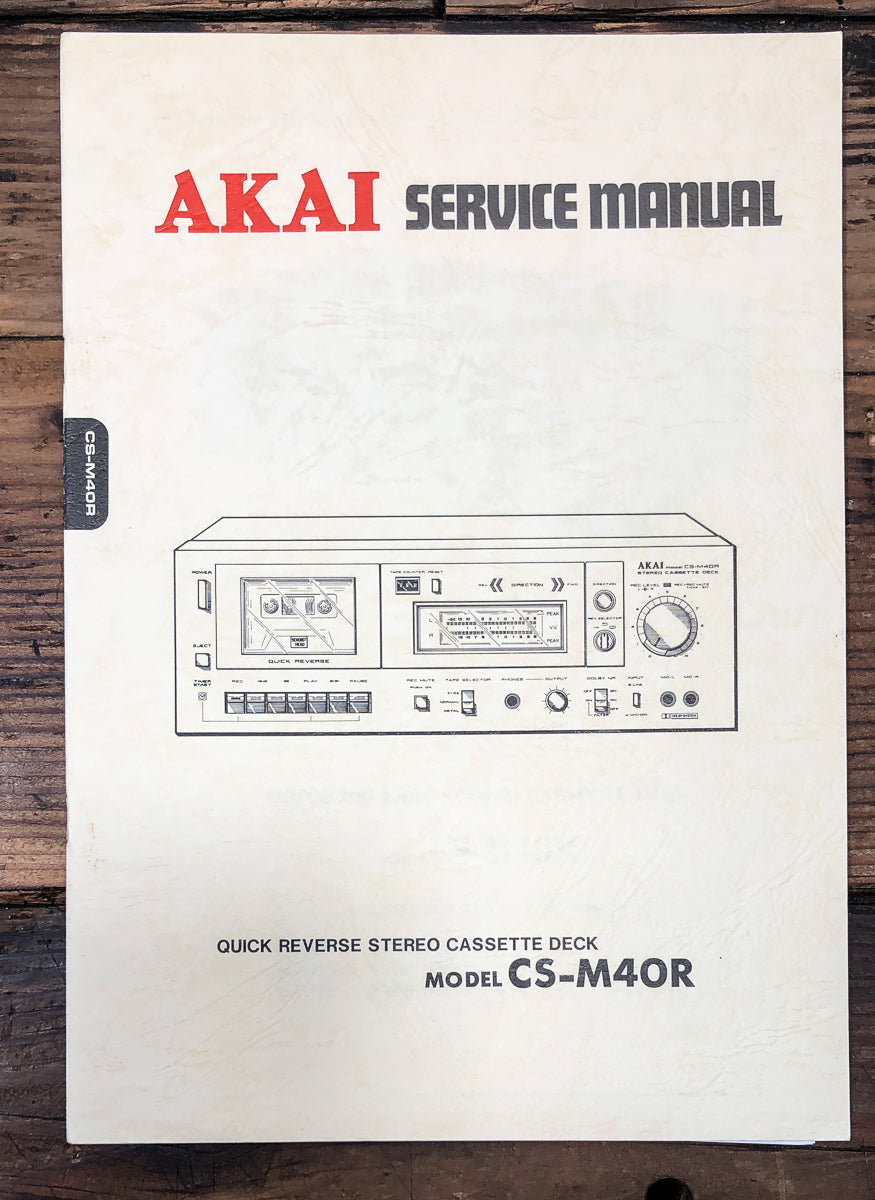 Akai CS-M40R Cassette Service Manual *Original*