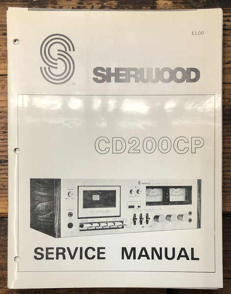 Sherwood CD-200CP CD Player  Service Manual *Original*