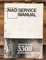 NAD Model 3300 Amplifier  Service Manual *Original*