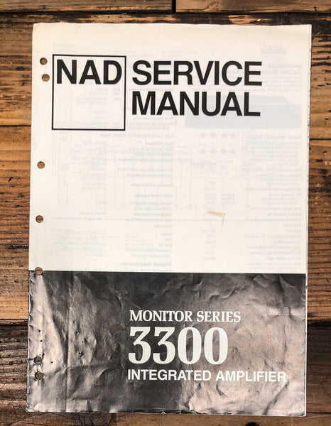NAD Model 3300 Amplifier  Service Manual *Original*