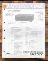 Sony TA-AV501 TA-AV501R TA-AV601   Service Manual *Original*