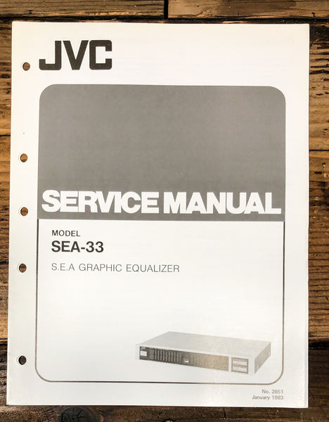 JVC SEA-33 Graphic Equalizer Service Manual *Original*