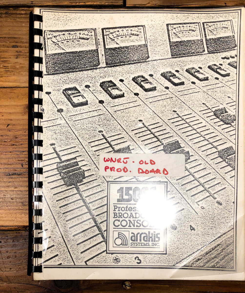 Arrakis Model 150SC Console Service Manual *Original*