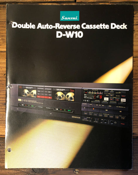 Sansui D-W10 Cassette 4pg Foldout Dealer Brochure *Orig*