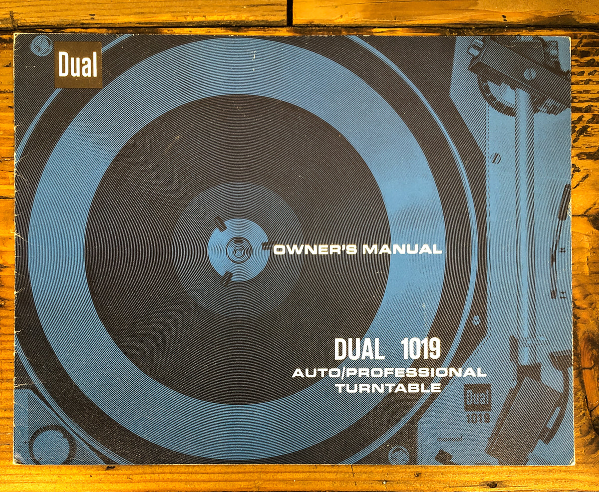 Dual Model 1019 Record Player / Turntable Owners / User Manual *Original*