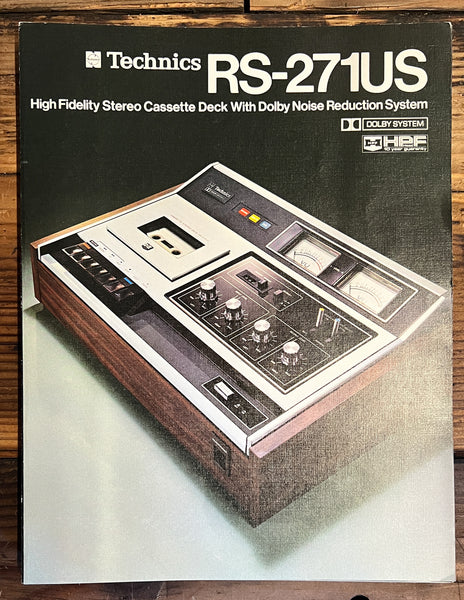 Technics RS-271US Cassette 3pg Brochure  *Original*