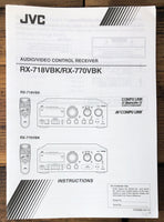 JVC RX-718 RX-770 Receiver  Owner / User Manual *Original*