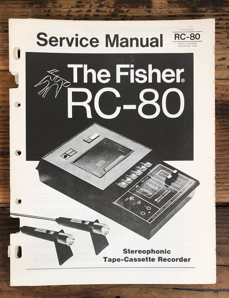 Fisher RC-80 Cassette  Service Manual *Original*