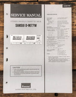 Sansui D-M77W Cassette  Service Manual *Original*