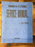 Yamaha CA-600 Amplifier  Service Manual *Original*