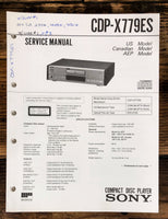 Sony CDP-X779ES CD Player  Service Manual *Original*