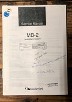 Nakamichi MB-2 CD Player  Service Manual *Original*