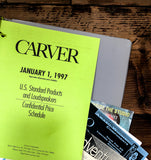 The Carver Book  New Dealer Information Binder Lot *Original* *Original*