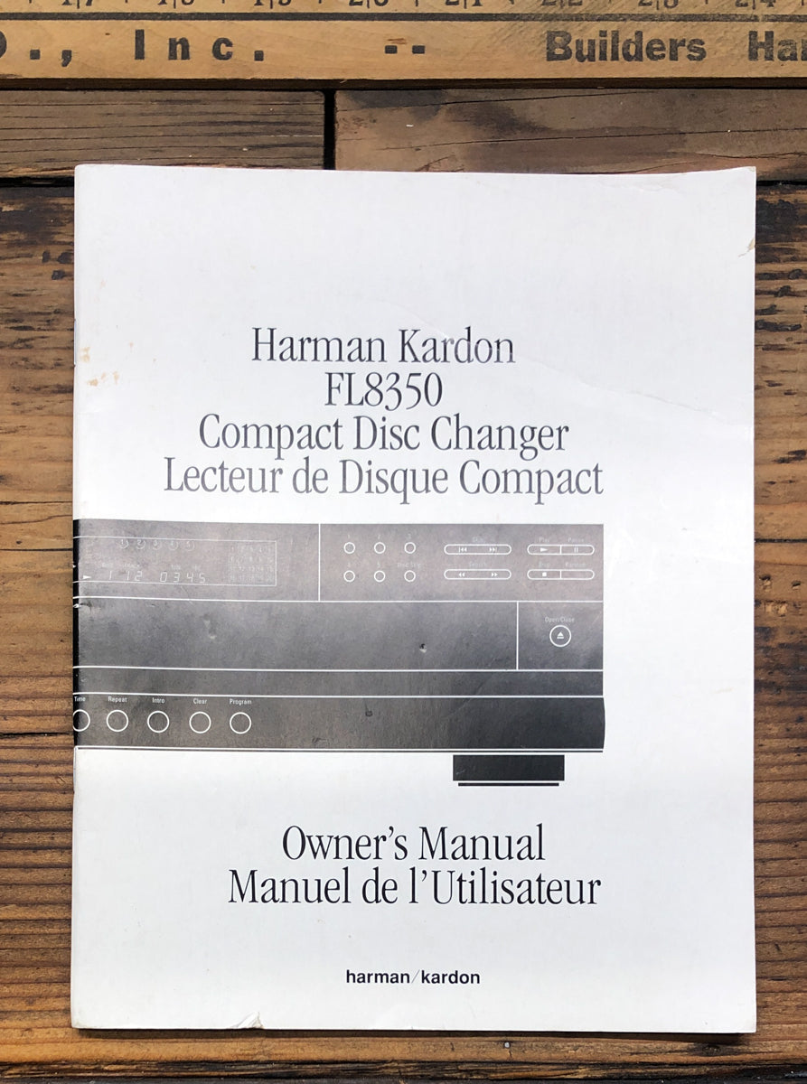 Harman Kardon FL8350 FL-8350 CD Changer  Owner / User Manual *Original*
