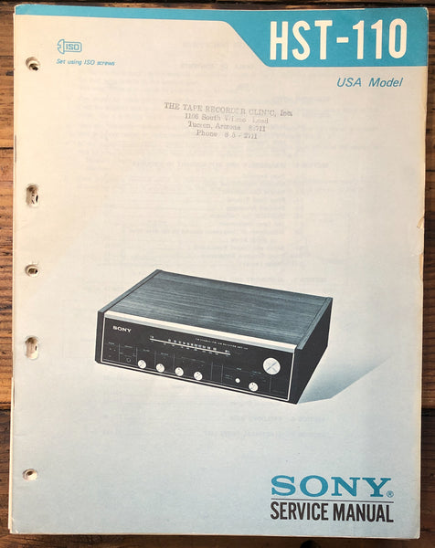 Sony HST-110 Radio  Service Manual *Original*