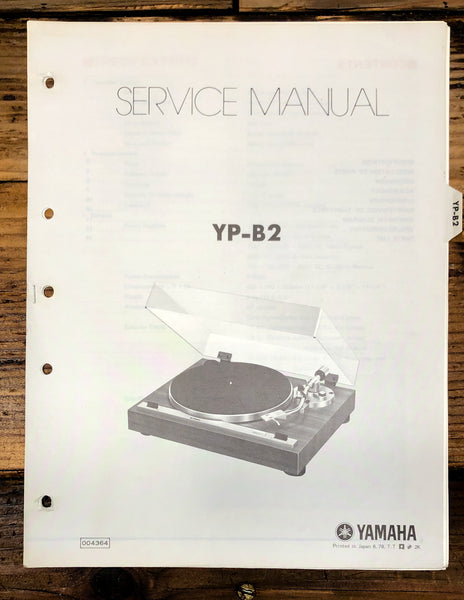 Yamaha YP-B2 Record Player / Turntable  Service Manual *Original*