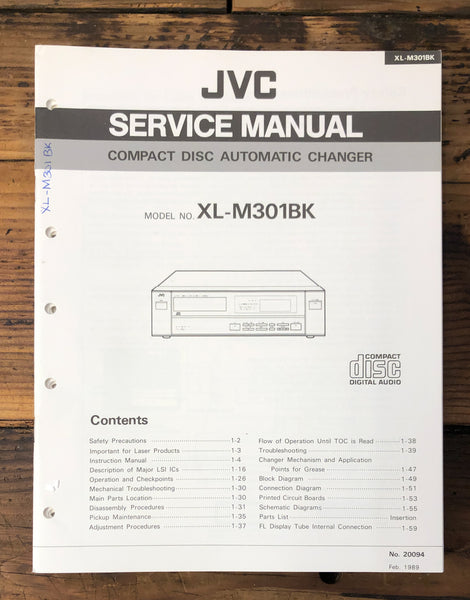 JVC XL-M301 BK XL-M301BK CD Player  Service Manual *Original*