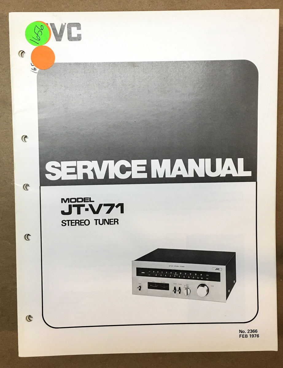 JVC JT-V71 Tuner  Service Manual *Original*