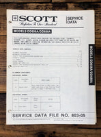 Scott DD656A DD688A Cassette  Service Manual *Original*