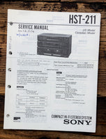 Sony HST-211 Stereo  Service Manual *Original*