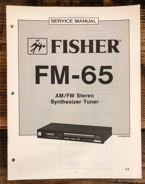 Fisher FM-65 Tuner  Service Manual *Original*
