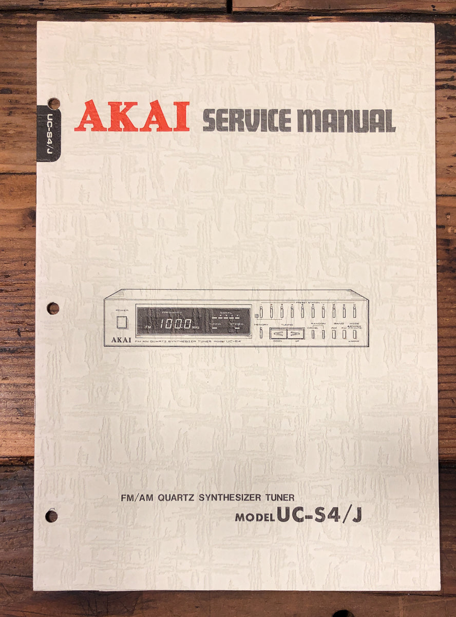 Akai UC-S4 Tuner Service Manual *Original*