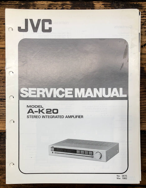 JVC A-K20 Amplifier  Service Manual *Original*