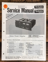 Technics SE-9600 Amplifier Supp. Service Manual *Original*