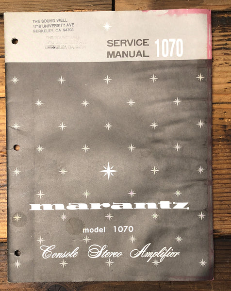 Marantz Model 1070   Service Manual *Original*