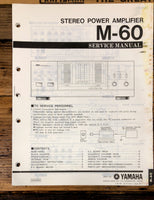 Yamaha M-60 Amplifier  Service Manual *Original*