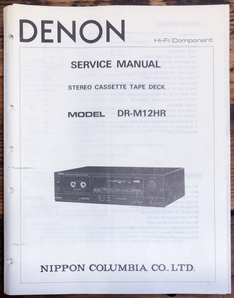 Denon DR-M12HR Cassette  Service Manual *Original*