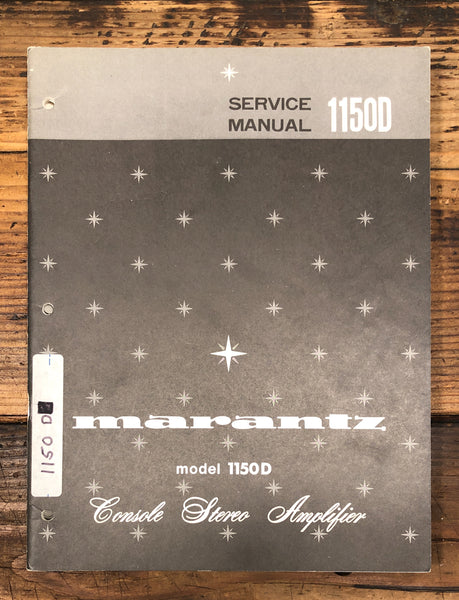 Marantz Model 1150D Amplifier Service Manual *Original*