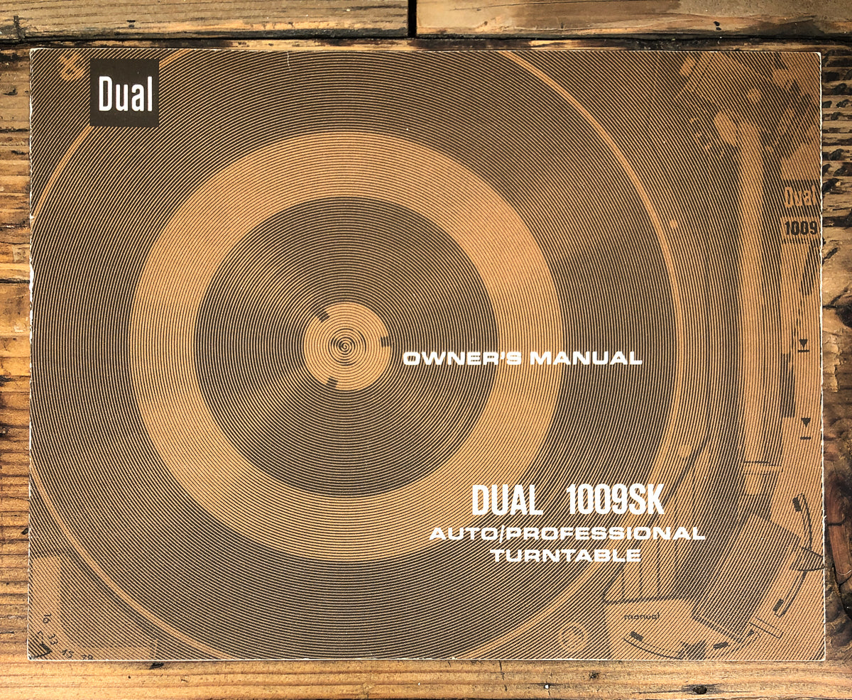 Dual Model 1009 SK 1009SK Turntable Owners / User Manual *Original*